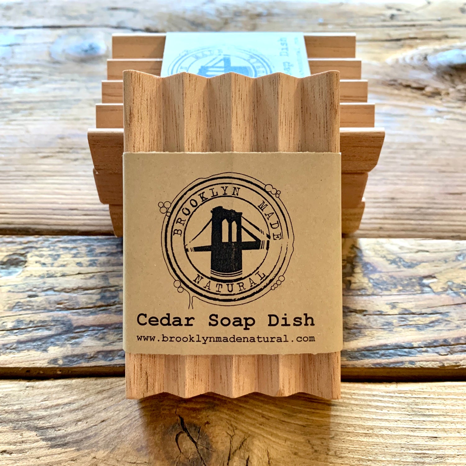 Multipurpose Cedar Soap Dish & Caddy